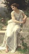 Jeune femme de Pompei sur une terrasse., Guillaume Seignac